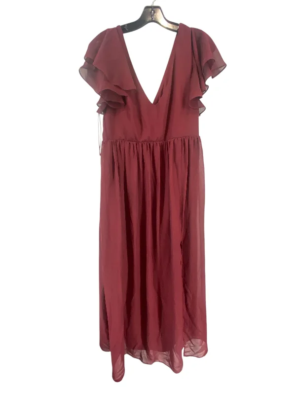 Women's Tiered DressesDress Casual Maxi By Clothes Mentor In Maroon, Size: Xl