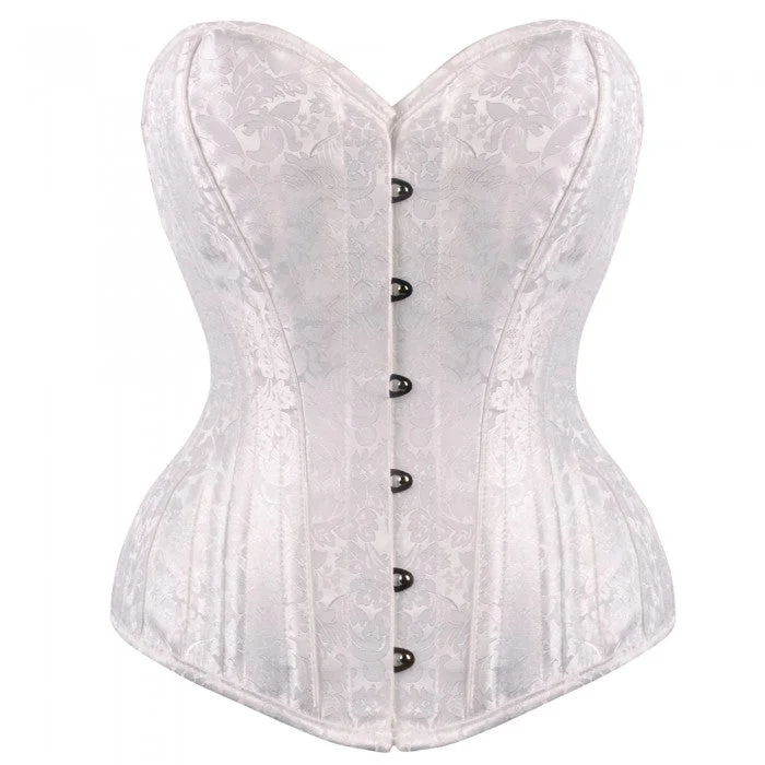 open-bust corset shapewear for waist definitionJosiah White Brocade Bridal Overbust Corset