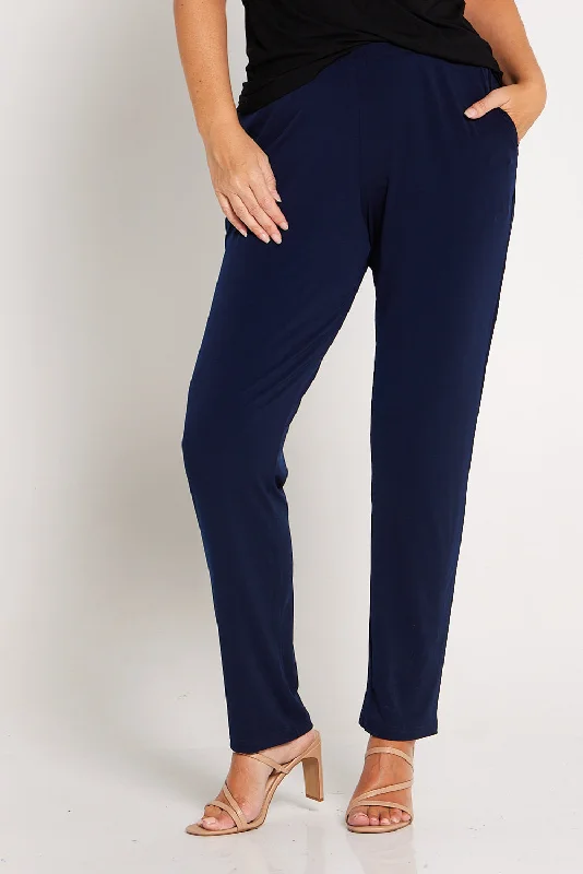 Women's Jodhpurs with Wide LegGianna Pocket Pants - Navy