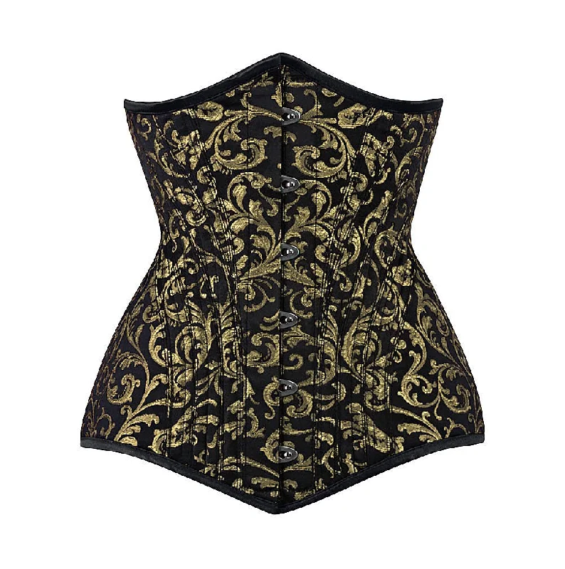 full-body suit with built-in bra and panties for easeAlaine Waist Trainer Steel Boned Corset