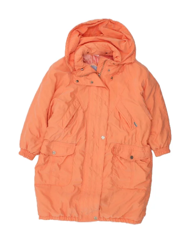 Women's Denim CoatsSYMPATEX Womens Oversized Padded Coat UK 16 Large Orange Polyester