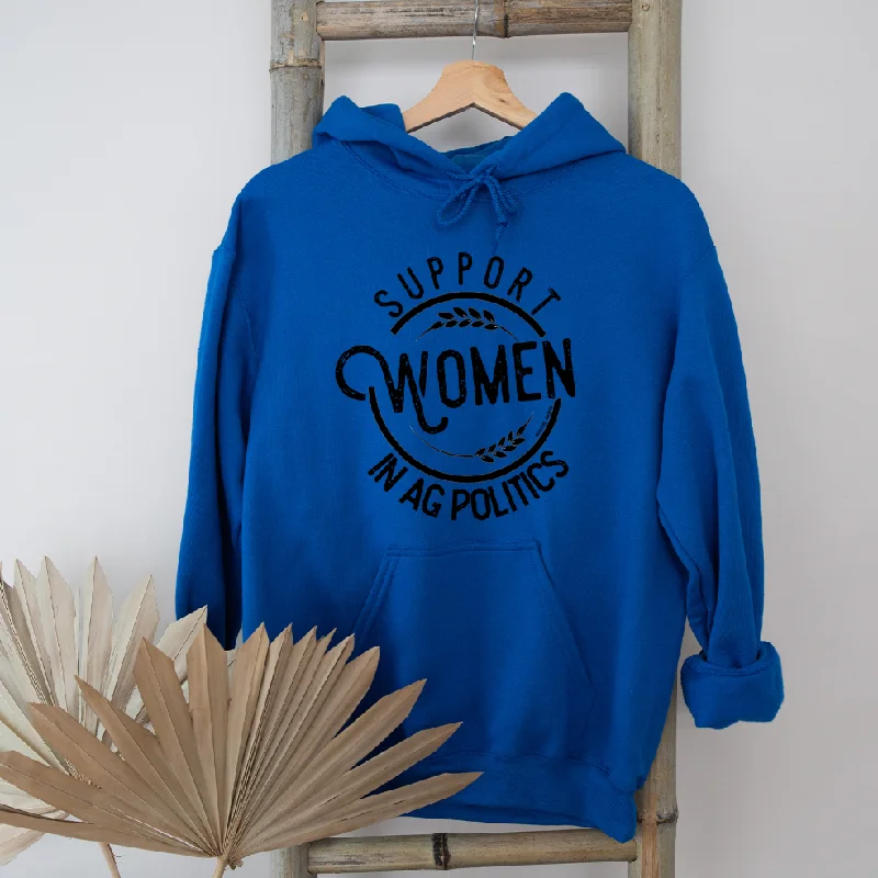 Women's Hooded Sweatshirts with Damask LiningSupport Women in Ag Politics Hoodie (S-3XL) Unisex - Multiple Colors!