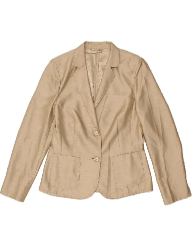 Women's Coats with Fur Trimmed BeltBASLER Womens 2 Button Blazer Jacket UK 12 Medium  Beige Polyester