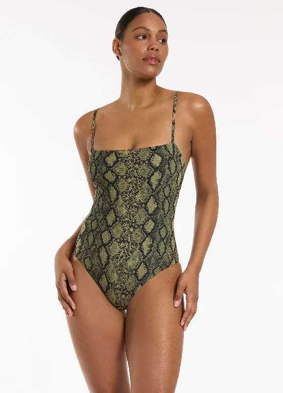 Python Minimal Tank One Piece - Olive