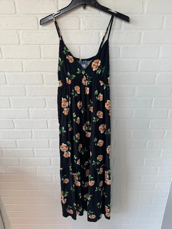 Women's High Collar DressesDress Casual Maxi By Old Navy In Black & Orange, Size: S