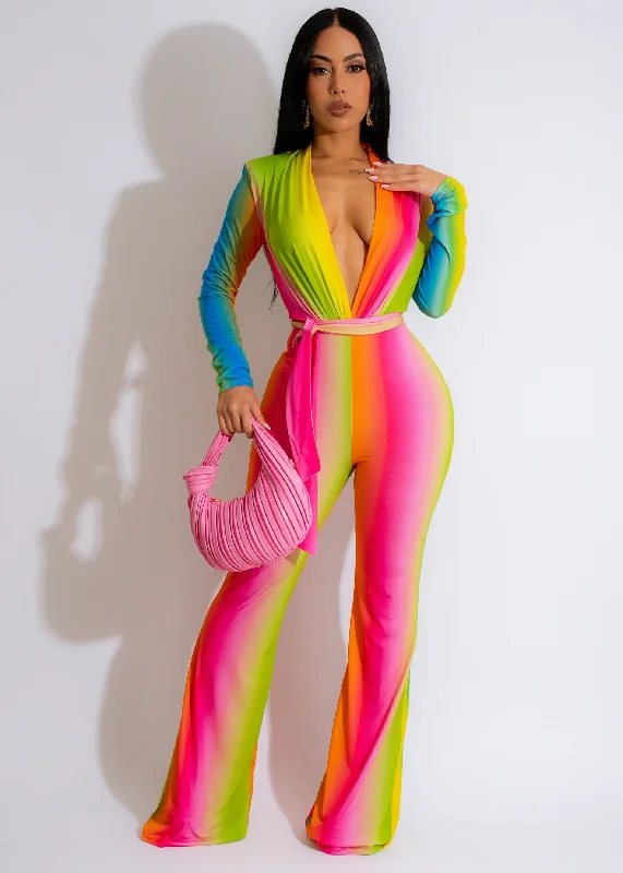 Women's Jumpsuits with Straight HemDreaming In Colors Jumpsuit Pink