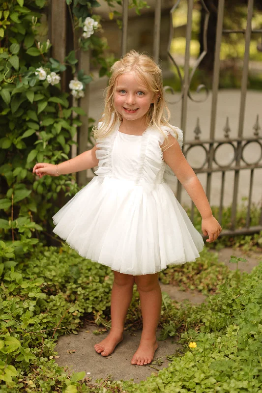 Women's Collarless DressesMini Fairy Garden Dress in White