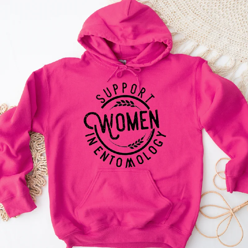 Women's Hooded Sweatshirts with ThumbholesSupport Women in Entomology Hoodie (S-3XL) Unisex - Multiple Colors!