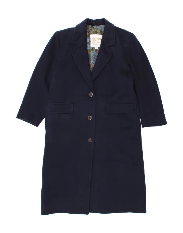 Women's Anorak CoatsLONDON FOG Womens Petite Overcoat US 12 Large Navy Blue Virgin Wool