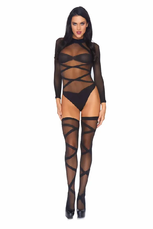 firm-control shapewear for midi dressesTruth Or Dare Bodysuit And Thigh Highs Set