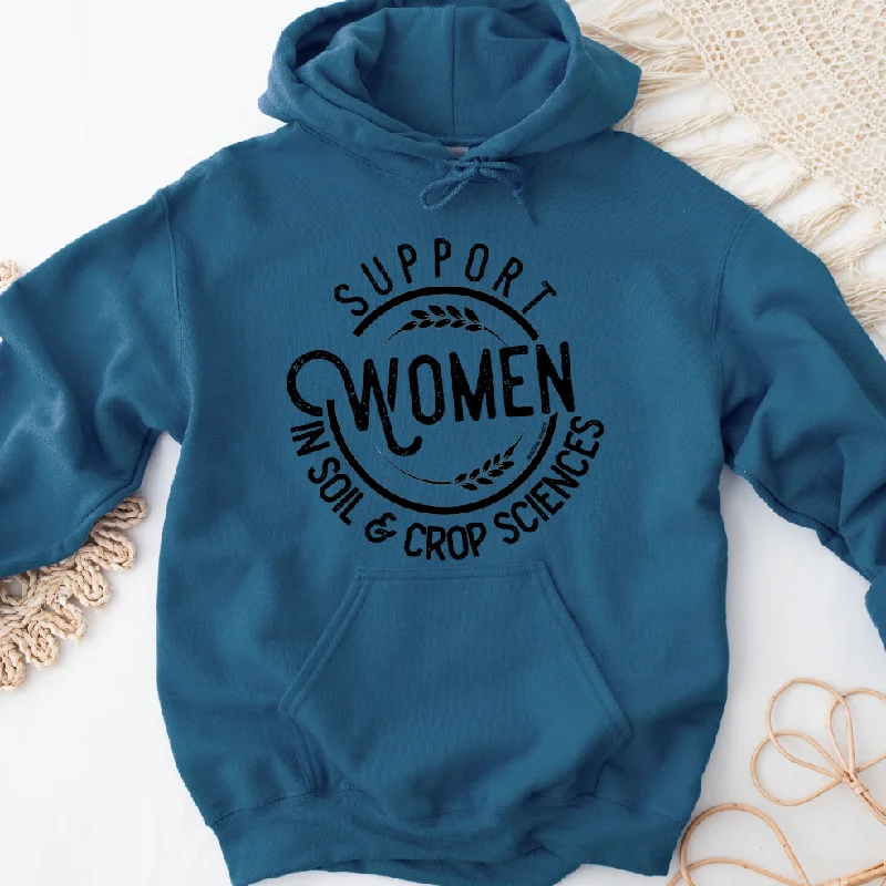 Women's Hooded Sweatshirts with Terry Cloth LiningSupport Women in Soil & Crop Sciences Hoodie (S-3XL) Unisex - Multiple Colors!