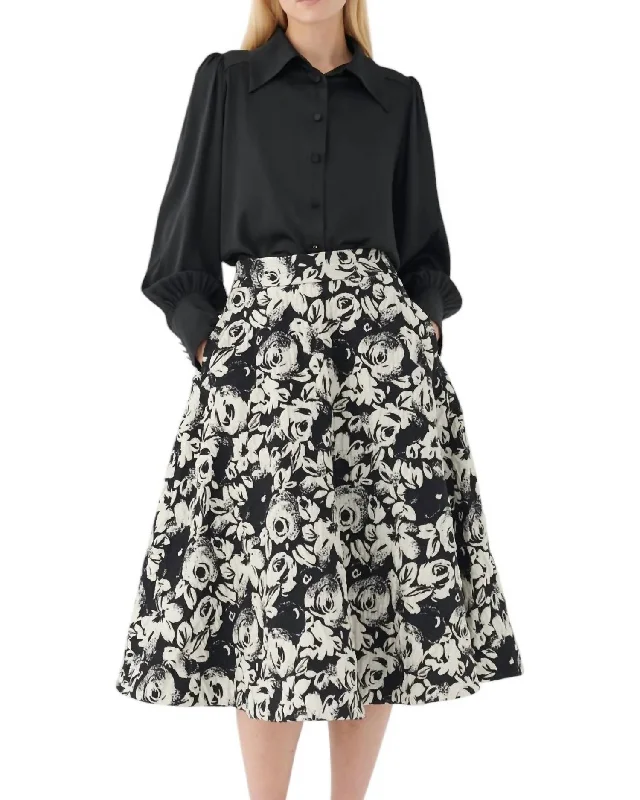 Women's Edgy SkirtsAmy Skirt In Black Blossom