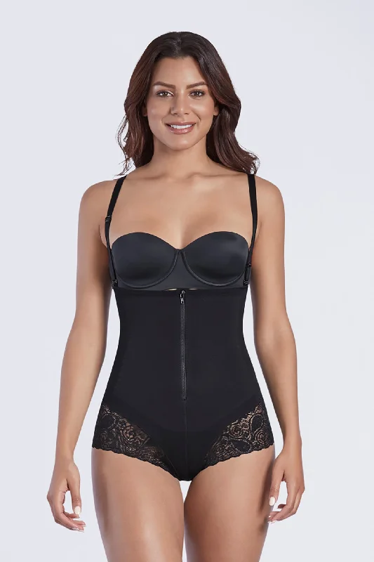 seamless shapewear for stretch jeansThermal Hiphugger Lace Trim Bodysuit