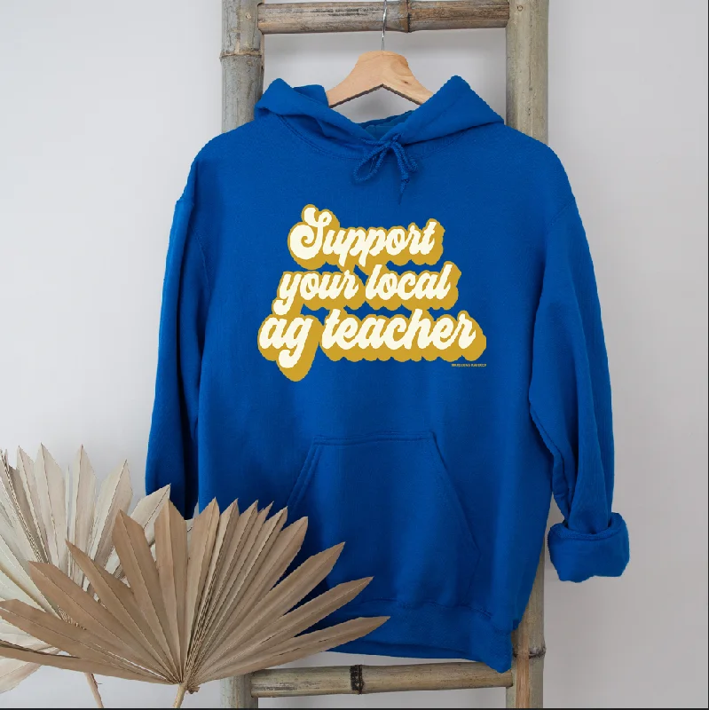 Women's Hooded Sweatshirts with Tweed LiningRetro Support Your Local Ag Teacher Gold Hoodie (S-3XL) Unisex - Multiple Colors!