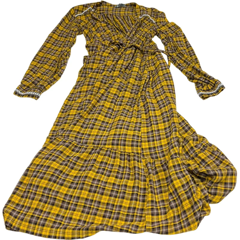 Women's Turtleneck DressesDress Casual Maxi By Anthropologie In Yellow, Size: L