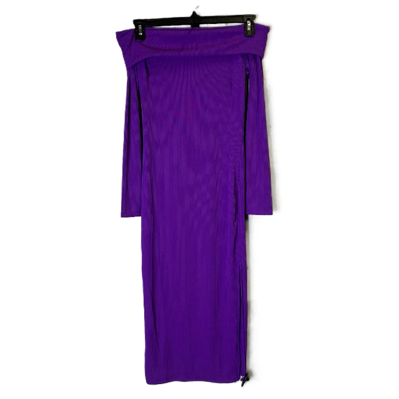 Women's Keyhole-Neck DressesDress Casual Maxi By Haute Monde In Purple, Size: S