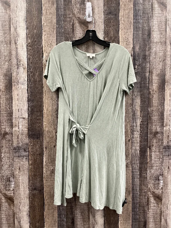 Women's Shawl Collar DressesGreen Dress Casual Short Umgee, Size M