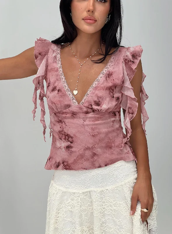 Women's Blouse for HolidayMiztry Top Pink