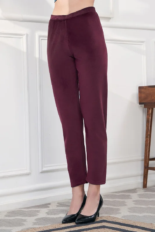 women's pajamas with a stylish cutVelvet Trackpant